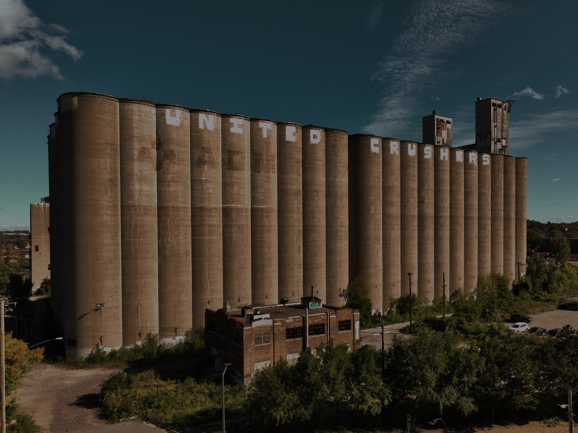The United Crushers grain silos in Prospect Park, Minneapolis